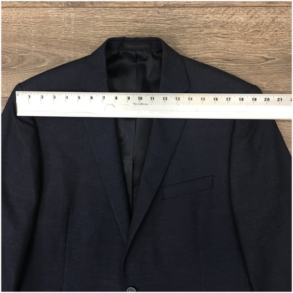 Calvin Klein Mens Blazer Sport Coat Two Button Casual Jacket 42L Silk Wool Suits - Picture 9 of 13